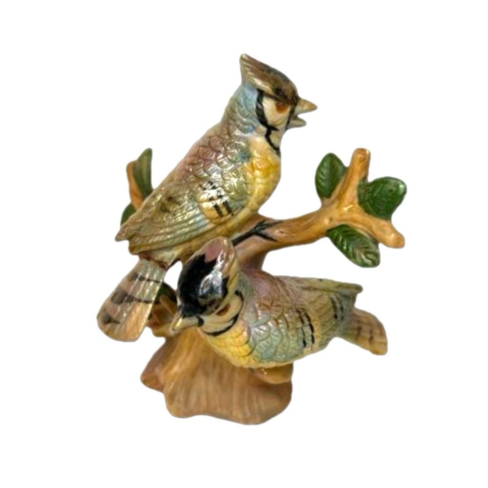 Blue Jays Giftcraft Fine Porcelain Blue Jays Figurine Vintage